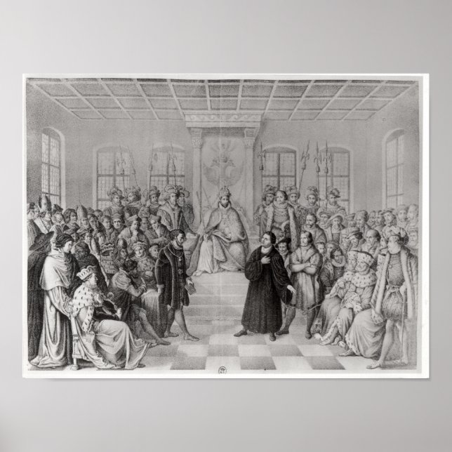 Pôster Martin Luther em frente a Charles V (Frente)