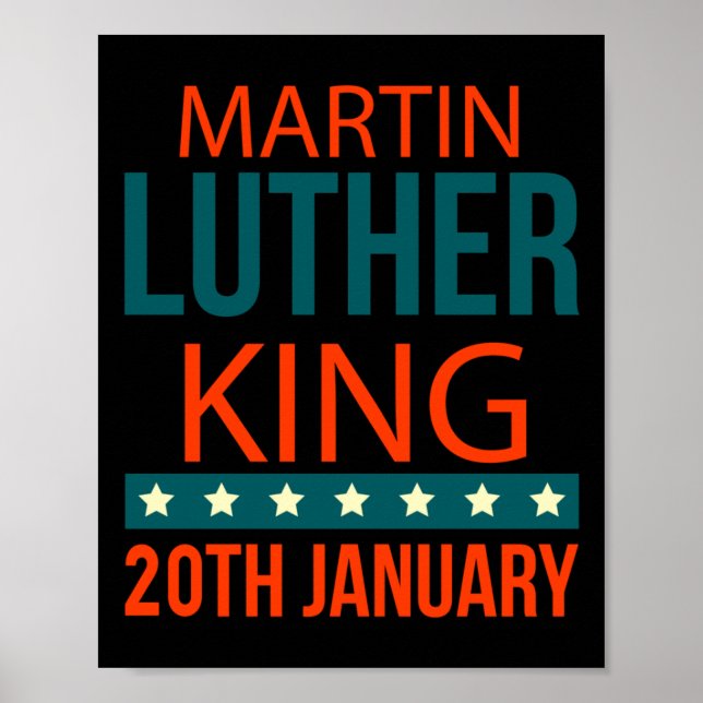 Poster Martin Luther King 20 Janeiro Sticker (Frente)