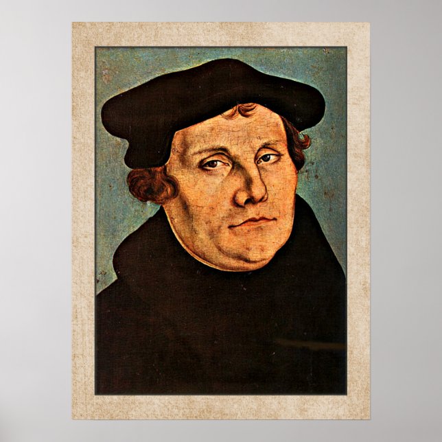 Poster Martin Luther por Lucas Cranach, o Velho (Frente)