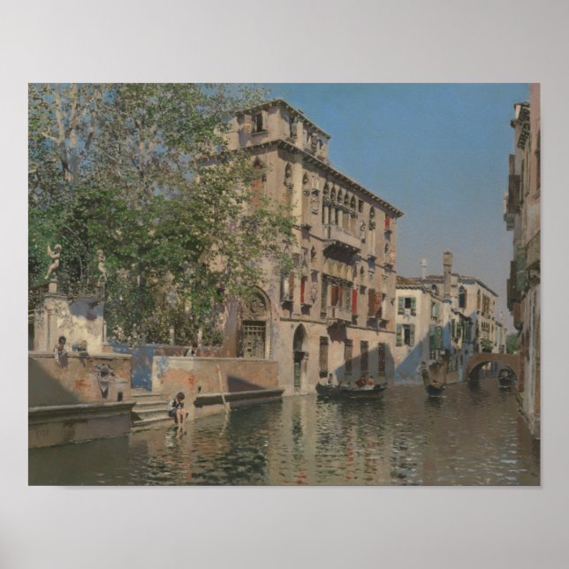 Poster Martin Rico y Ortega - Um Canal em Veneza (Frente)