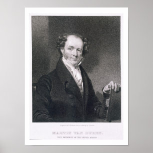 Poster Martin Van Buren, gravado por E. Wellmore (engravi