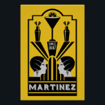 Pôster Martinez Cocktail Art Deco<br><div class="desc">Martinez Cocktail Art Deco. © Copyright HGIFY | Apenas Lojas HGI. Todos os Direitos Reservados. Arte Profissional Original. Excelente como decor de parede,  decor de bar ou como presente.</div>