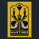 Pôster Martinez Cocktail Art Deco<br><div class="desc">Martinez Cocktail Art Deco. © Copyright HGIFY | Apenas Lojas HGI. Todos os Direitos Reservados. Arte Profissional Original. Excelente como decor de parede,  decor de bar ou como presente.</div>