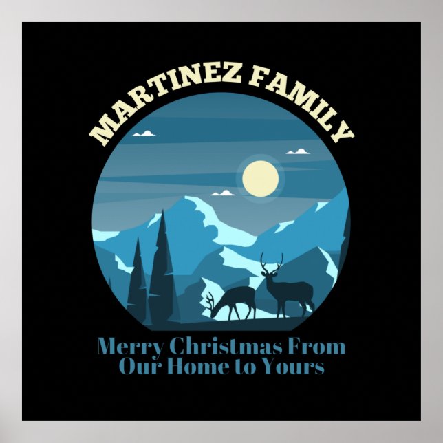 Poster Martinez Família Feliz Natal de Nossa Casa (Frente)