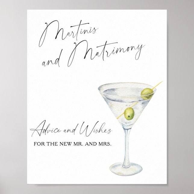 Poster Martini - Conselhos e Desejos para Recém-Casados (Frente)