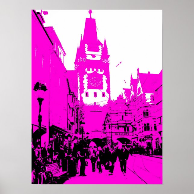 Pôster martinstor Freiburg pink (Frente)
