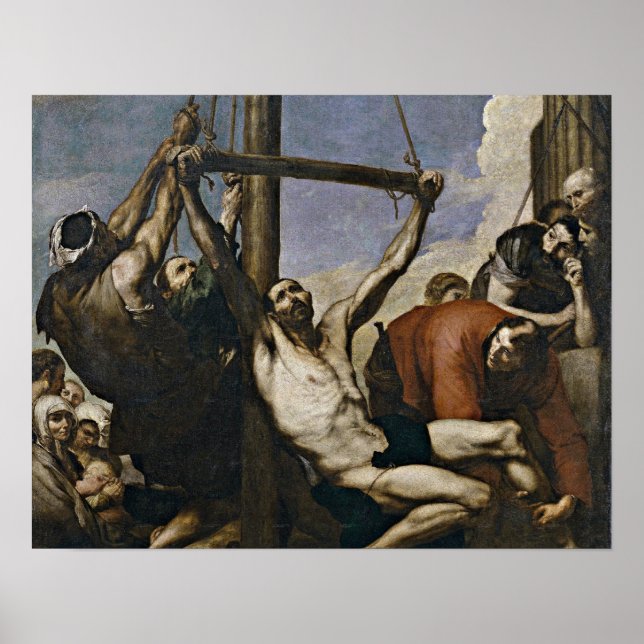 Pôster Martírio da Rua Philip por Jusepe de Ribera (Frente)
