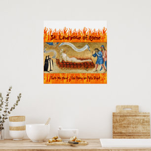 Poster Martírio de S. Lourenço, com Duas Freiras (M 022)