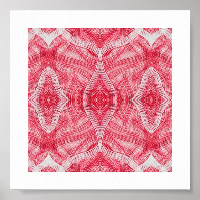 Poster Martyrdom Abstract Red White Watercolor Art (Frente)