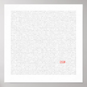 Poster Marvel Gigante Teve Pesquisa de Palavras