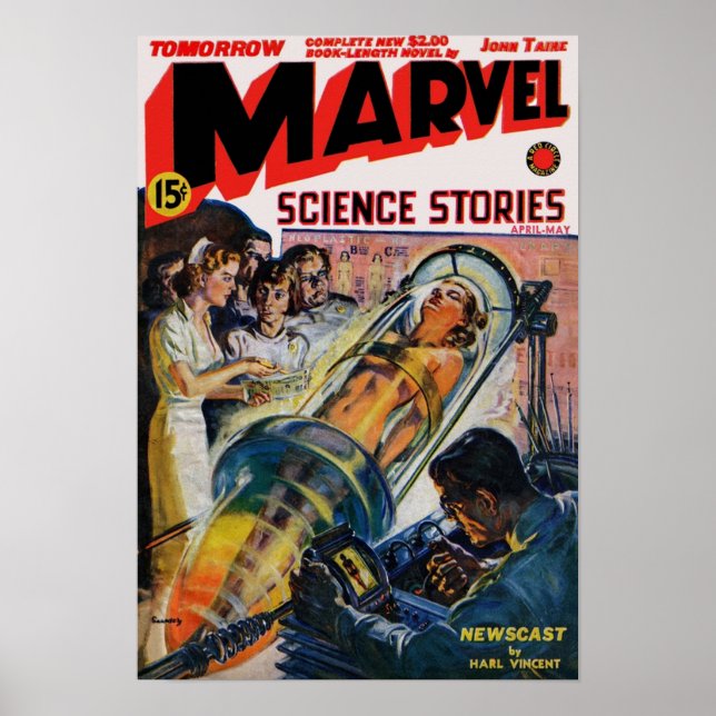 Poster Marvel Science Stories abril maio 1939 (Frente)