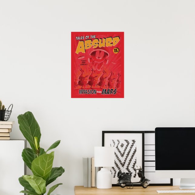 Poster MARVIN, A Invasão Retroativa MARTIAN™ Da Mars Comi (Escritório em casa)