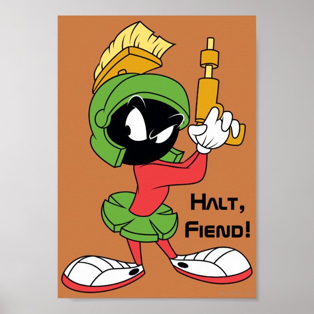 Poster MARVIN MARTIAN™ Pronto Com Laser (Frente)