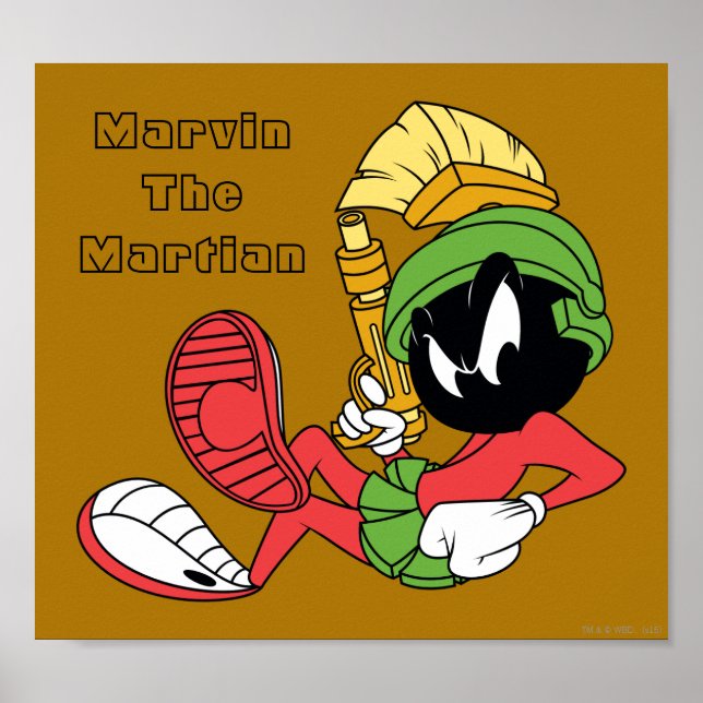 Pôster MARVIN, MARTIAN™ REFINANDO COM Laser (Frente)