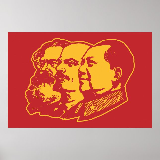 Poster Marx Lenin Mao Portrait (Frente)