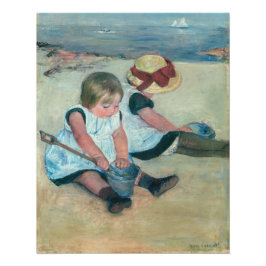 Pôster Mary Cassatt - Crianças Brincando na Praia