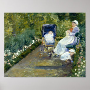 Pôster Mary Cassatt - crianças em um jardim (enfermeira)