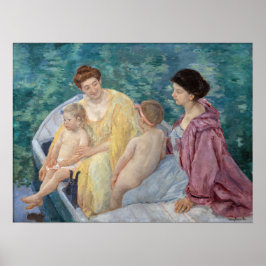 Poster Mary Cassatt - Duas mães e crianças em um barco