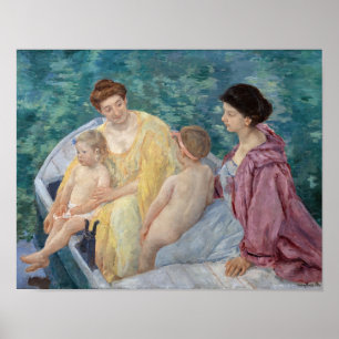 Poster Mary Cassatt - Duas mães e crianças em um barco