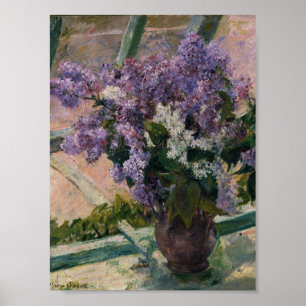Poster Mary Cassatt - Lilacs em uma janela