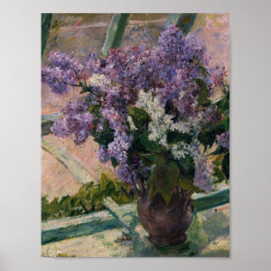 Poster Mary Cassatt - Lilacs em uma janela