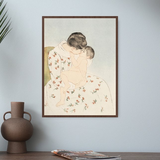 Poster Mary Cassatt Mãe Beija Arte Mãe (Criador carregado)