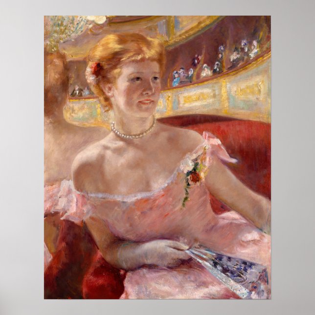 Poster Mary Cassatt - Mulher com Colar de Pérolas num cam (Frente)
