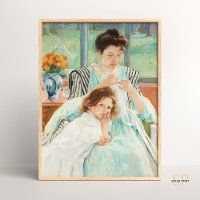 Mary Cassatt Young Mãe Sewing Pintura