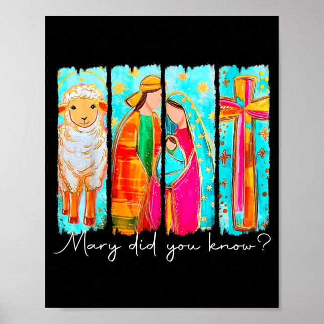 Poster Mary Did You Know Nativity Art For Christmas Lover (Frente)