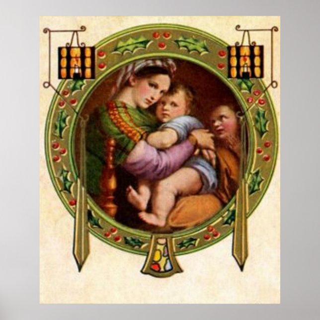 Poster Mary E Jesus Com Holly (Frente)