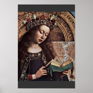 Poster Mary Enthroned o detalhe por Eyck Hubert Van (o