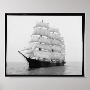 Pôster Mary L. Navio À Vela Em Cushing 1899 Vintage