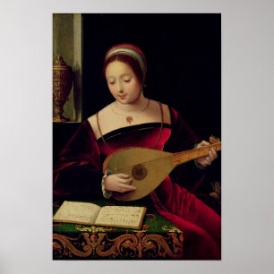 Pôster Mary Magdalene Playing the Lute