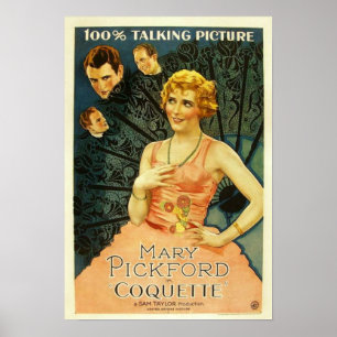 Pôster Mary Pickford cartaz cinematográfico 1929 do