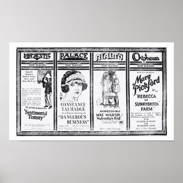 Poster Mary Pickford Mae Marsh Constance Talmadge 1921 e (Frente)