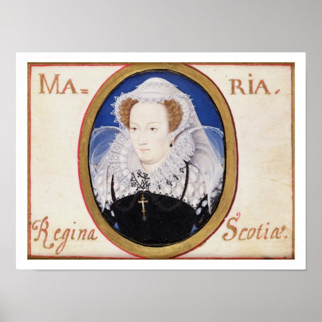 Pôster Mary Queen of Scots (1542-87) (guache no velo) (Frente)