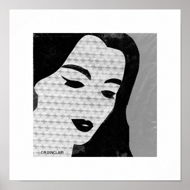 Poster Mary the MODERN (cinzas) por CR SINCLAIR (Frente)