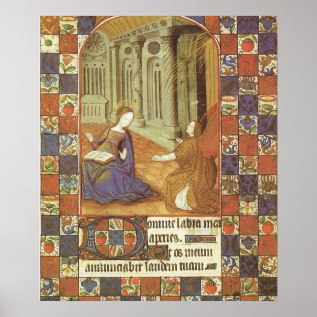 Poster Mary visita sua prima Elizabeth, medieval (Frente)