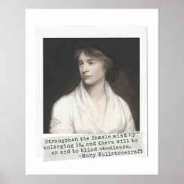 Poster Mary Wollstonecraft Citação - Mulheres Excelentes 