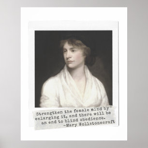 Poster Mary Wollstonecraft Citação - Mulheres Excelentes 