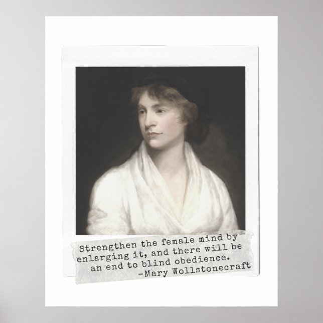 Poster Mary Wollstonecraft Citação - Mulheres Excelentes  (Frente)
