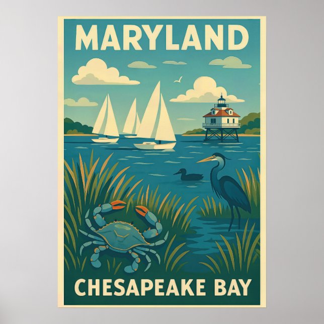 Poster Maryland Chesapeake Bay V01 (Frente)