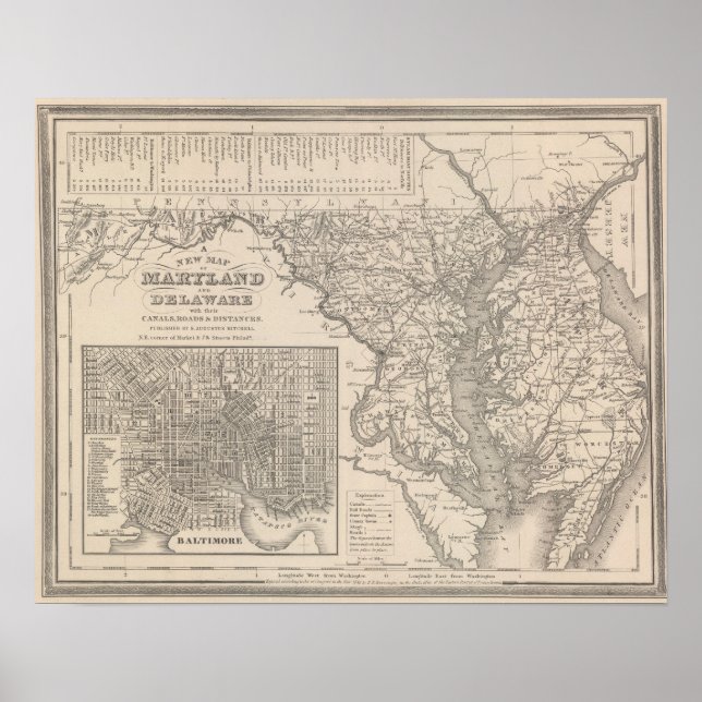 Poster Maryland e Delaware (Frente)