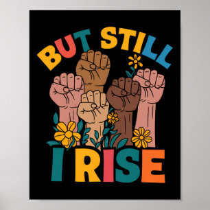 Poster Mas Ainda Eu Ergo Empoderamento Punho Unidade Hist