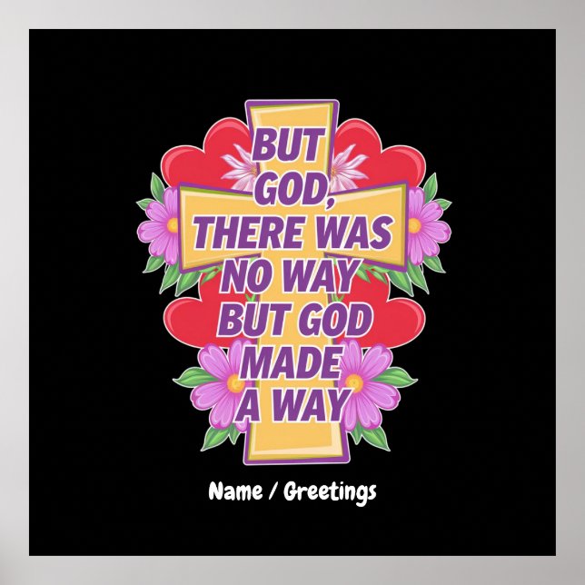 Poster Mas Deus Não Havia Como, Mas Deus Fez Um Jeito (Frente)