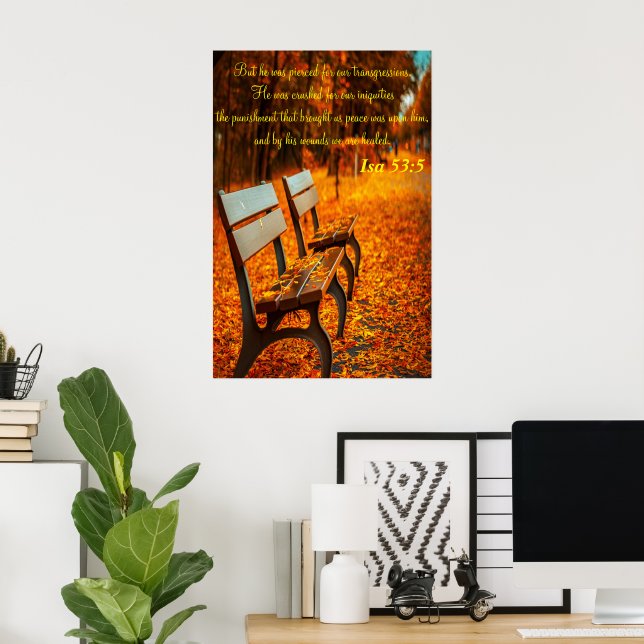 Pôster Mas ele foi perfurado pelas nossas transgressões (Escritório em casa)