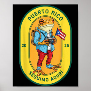 Poster Más Fotos Porto Rico Bandeira Riquenha Funny Sapo