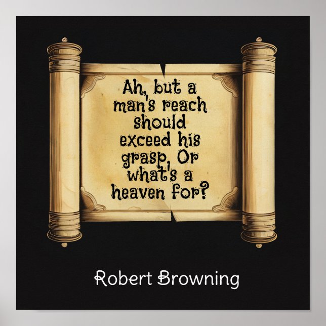 Poster Mas o alcance de um homem deve exceder o seu alcan (Frente)