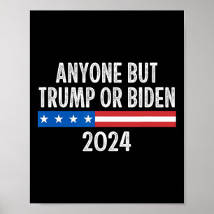 Poster Mas Trump Ou Biden 2024 - Estilo Vintage -