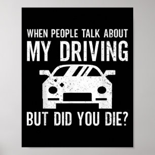 Poster Mas Você Morreu_ Citação Divertida de Motorista Ru